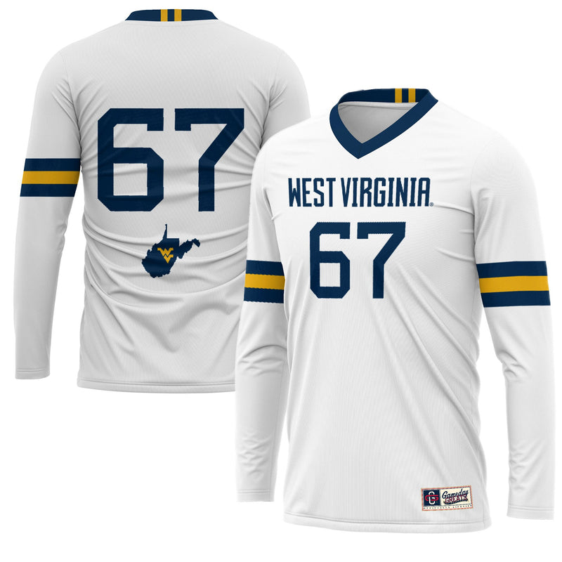 West Virginia Mountaineers Lightweight White jersey – view 1