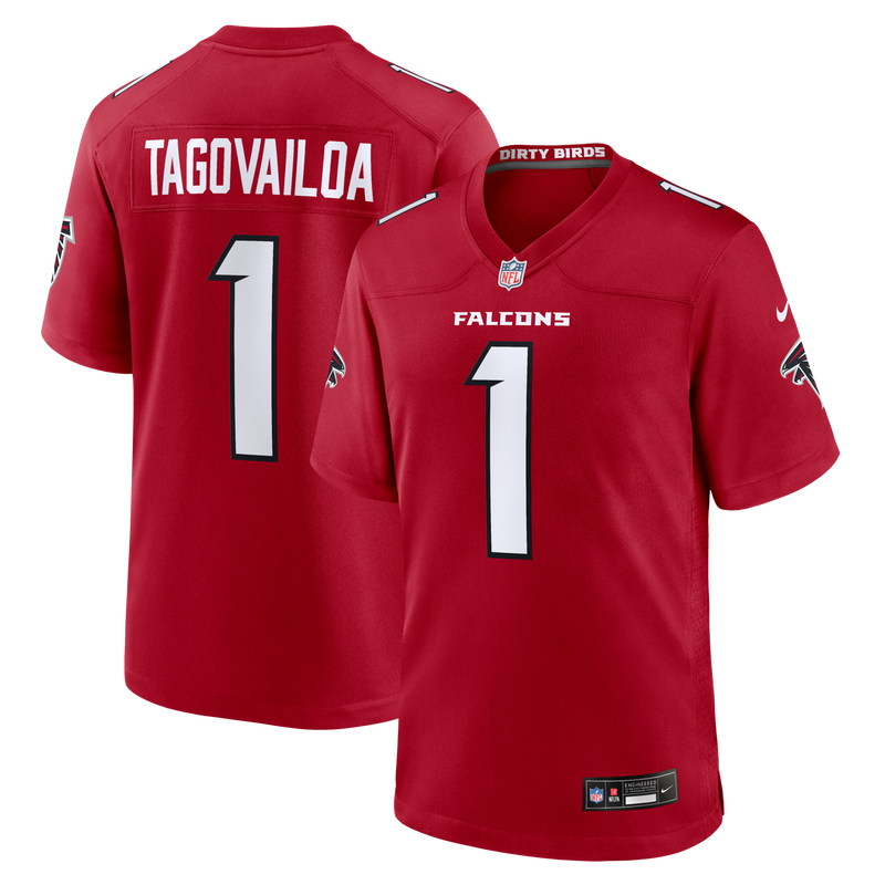 Atlanta Falcons Tua Tagovailoa Red jersey – view 1