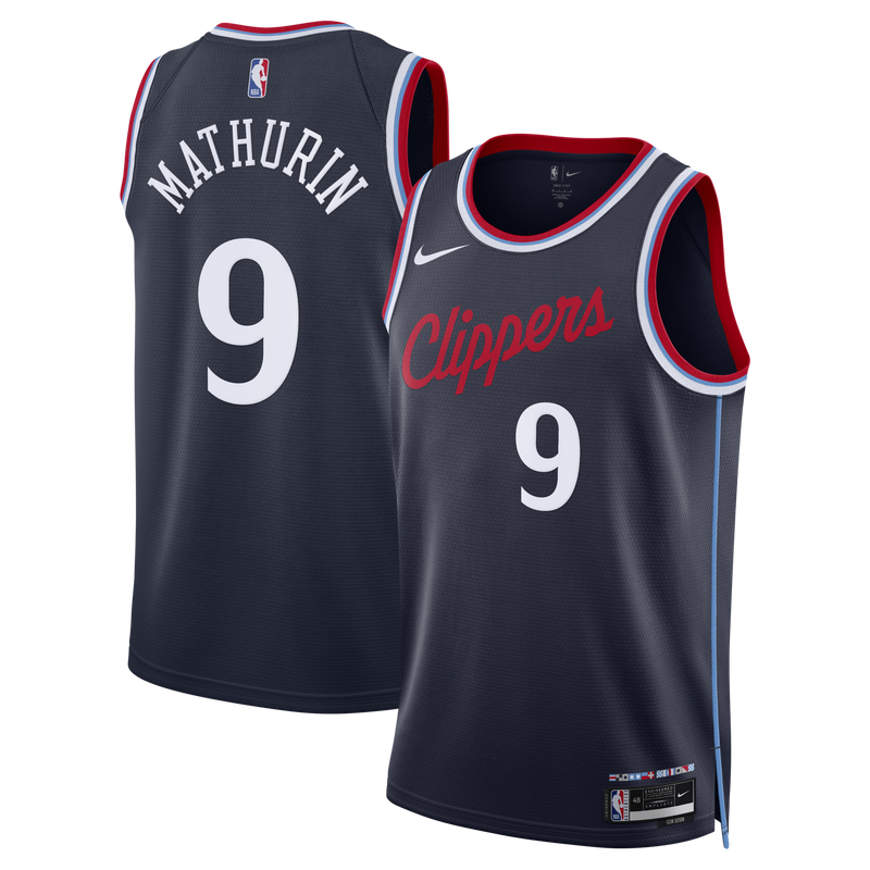Los Angeles Clippers Bennedict Mathurin - Navy jersey – view 1