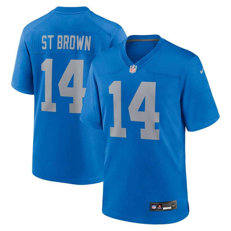 Detroit Lions Amon-Ra St. Brown Blue jersey – view 1