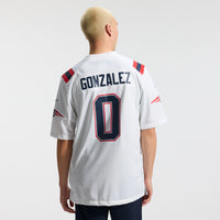 New England Patriots Christian Gonzalez White jersey – view 4