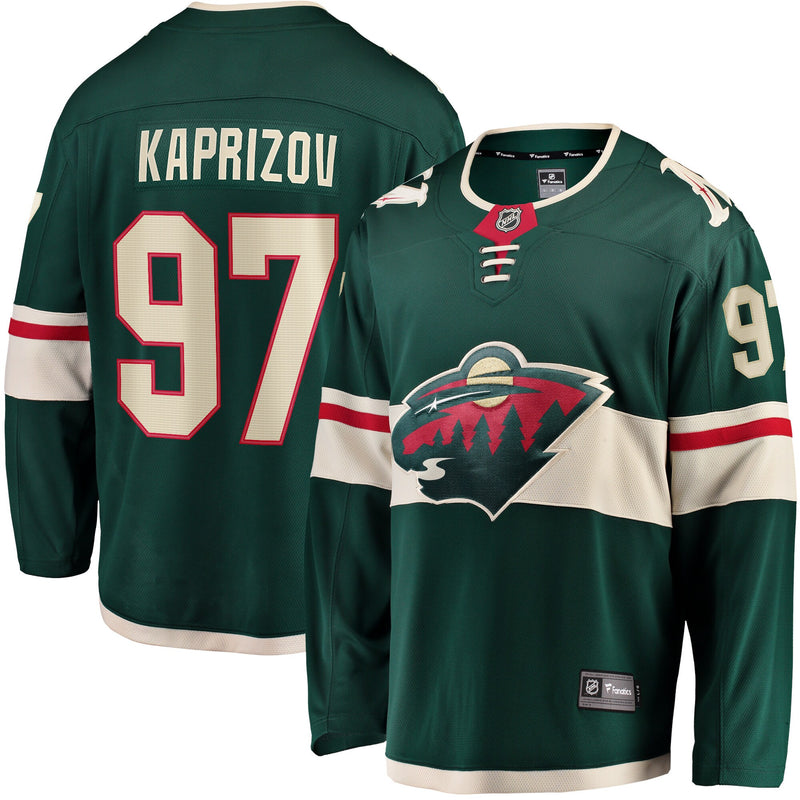 Minnesota Wild Kirill Kaprizov Green jersey – view 1