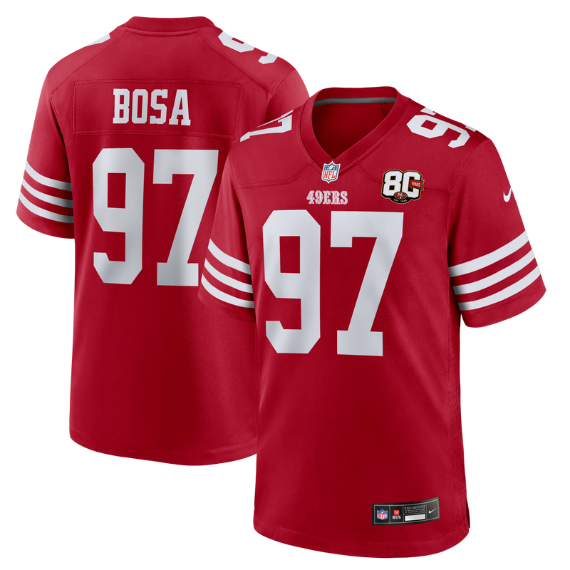 San Francisco 49ers Nick Bosa Scarlet jersey – view 1