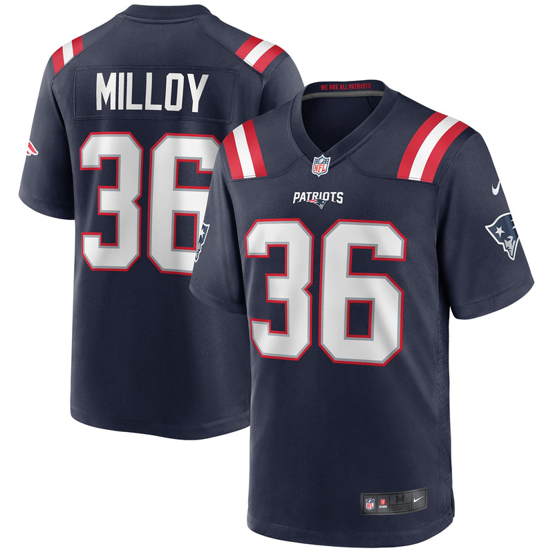 New England Patriots Lawyer Milloy Navy jersey – view 1