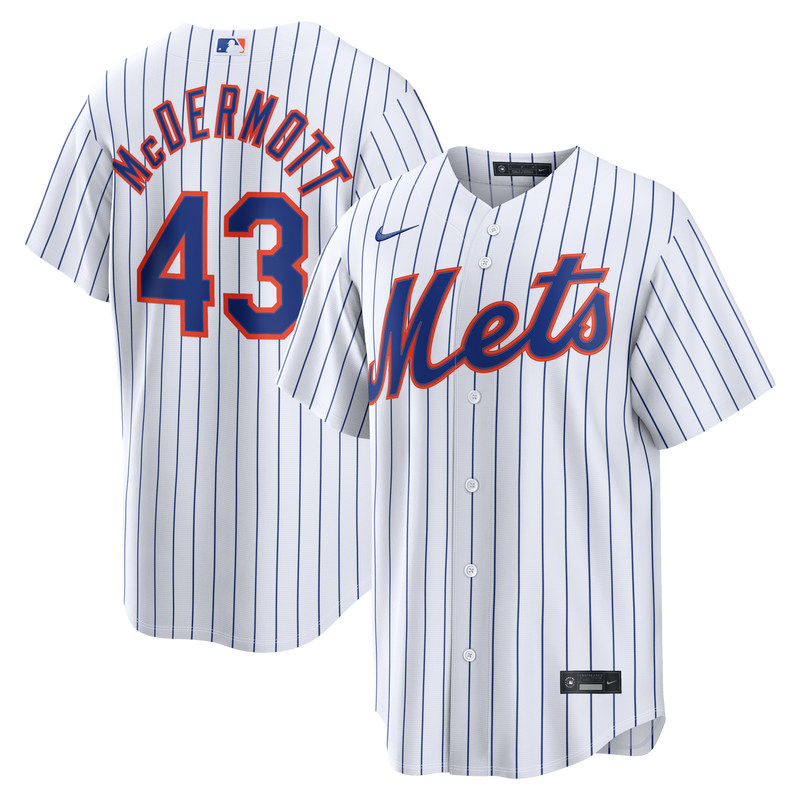 New York Mets Chayce McDermott White jersey – view 1
