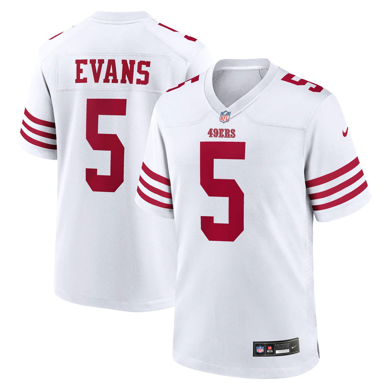 San Francisco 49ers Mike Evans White jersey – view 1