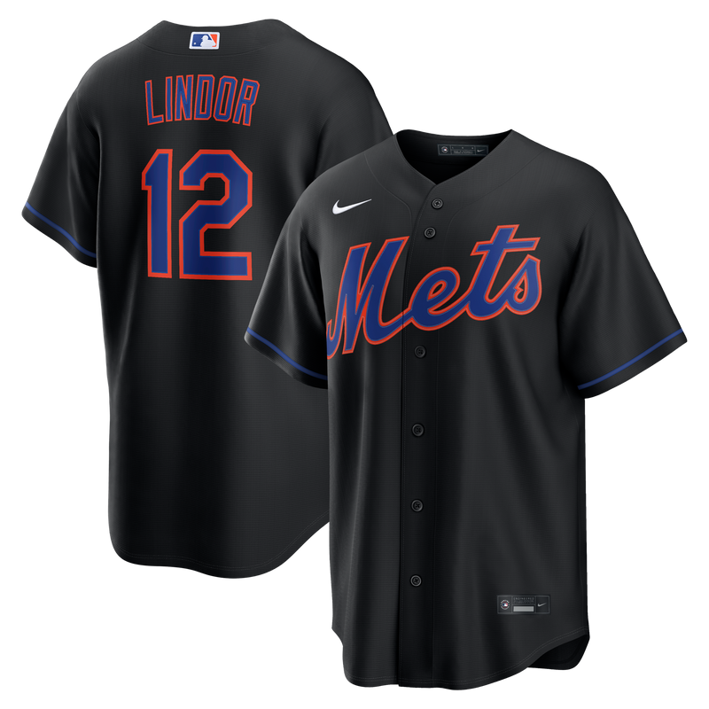New York Mets Francisco Lindor Black jersey – view 1