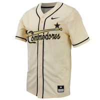 Nike Natural Vanderbilt Commodores Replica Full-Button Baseball Jersey – view 3