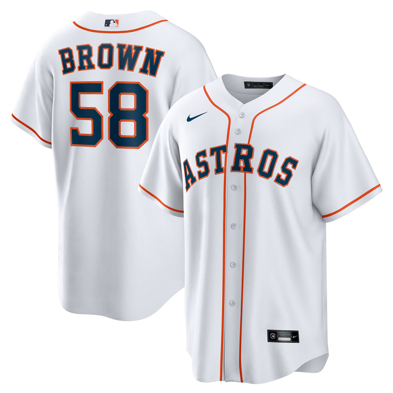 Houston Astros Hunter Brown White jersey – view 1
