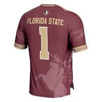 GameDay Greats #1 Garnet Florida State Seminoles Icon Print Football Fashion Jersey – view 4