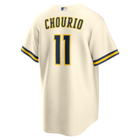Milwaukee Brewers Jackson Chourio Cream jersey – view 3