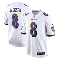 Baltimore Ravens Lamar Jackson White jersey – view 1