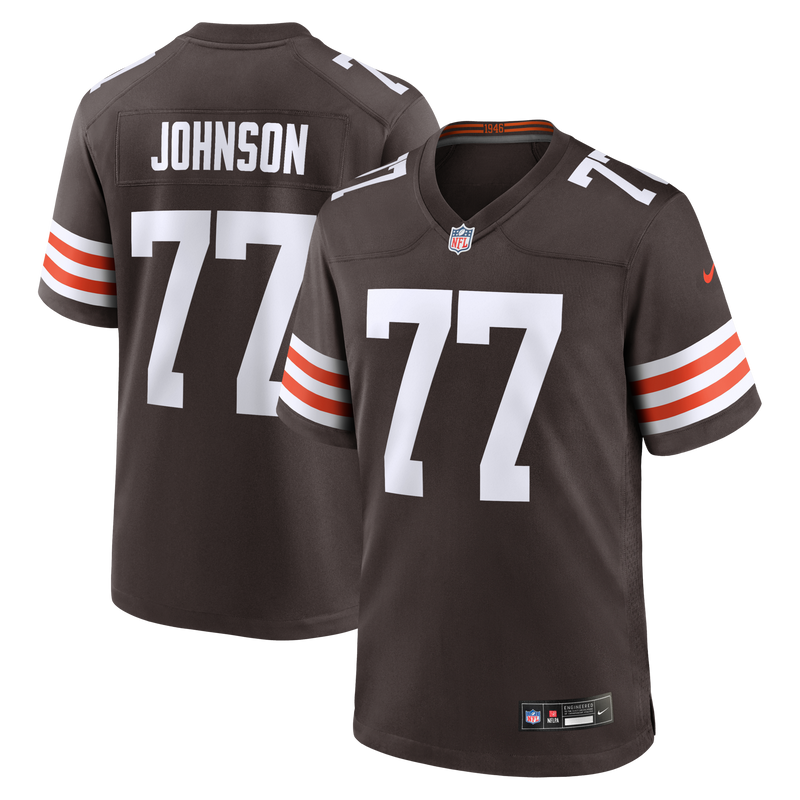 Cleveland Browns Zion Johnson Brown jersey – view 1