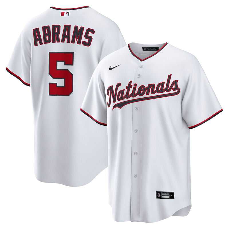 Washington Nationals CJ Abrams White jersey – view 1
