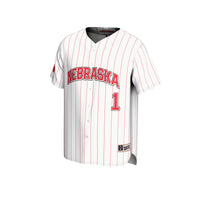 Nebraska Huskers Lightweight Baseball White jersey – view 3