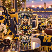 Michigan Rhinestone 40oz Tumbler - Lifestyle