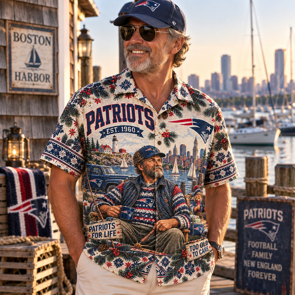 New England For Life Hawaiian Shirt - Detail