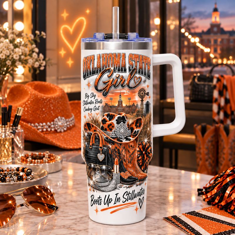 Oklahoma State Girl 40oz Tumbler – view 1