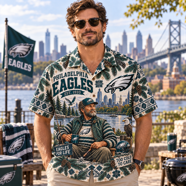 Philadelphia For Life Hawaiian Shirt - Detail