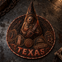 Texas Slaughter Quilted Witch Hat - Angle