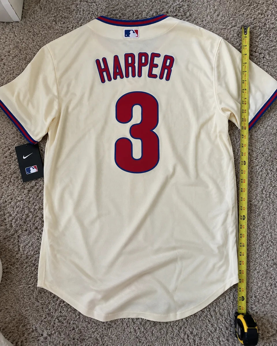Philadelphia Phillies Bryce Harper Nike Cream Alternate Replica Jersey